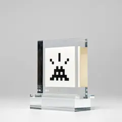 Invader, Alias LDN_59, painted ceramic tile in Perspex with Perspex base, in 2 parts