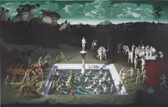 Miao Xiaochun, Carrying the Cross, 2007, digital print, in 3 parts