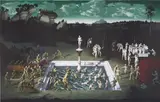 Miao Xiaochun, Carrying the Cross, 2007, digital print, in 3 parts