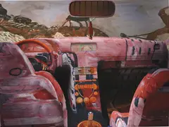 Guston Car interior by Jon Rafman, 2014, archival pigment print on Hahnemühle paper flush-mounted on aluminium, sold Dec 2019
