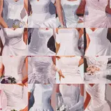 Julia Jacquette, White on White (Sixteen Wedding Dresses) III, 2005, oil on linen