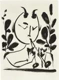 Faune aux branchages (Faun with Branches) by Pablo Picasso, 1948, Lithograph, on Arches paper, with full margins, sold Jan 2019