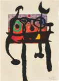 Joan Miró, Le Samouraï (The Samurai), 1968, Aquatint in colours with carborundum, on Mandeure rag paper, the full sheet