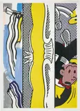 Roy Lichtenstein, Two Paintings: Dagwood, from Paintings Series, 1984, Woodcut and lithograph in colours, on Arches 88 paper, with full margins