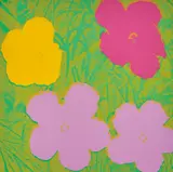 Flowers by Andy Warhol, 1970, Screenprint in colours, on wove paper, the full sheet, sold Jan 2019