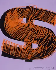 Andy Warhol, $(1), 1982, Unique screenprint in colours, on Lenox Museum board, the full sheet