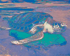 Andy Warhol, Turtle, 1985, Screenprint in colours, on Lenox Museum Board, the full sheet