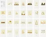 Thomas Schütte, Architektur Modelle 1980-2006 (Architecture Models 1980-2006), 2006, The complete set of 27 etching and nyloprints in colours with letterpress, on Zerkall Kupferdruckbütten paper, with full margins, with colophon and original brown portfolio with gold embossed title