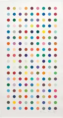 Methamphetamine by Damien Hirst, 2004, Etching and aquatint in colours, on Hahnemühle paper, with full margins, sold Jan 2019