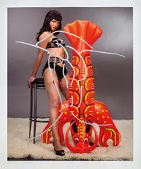 Jeff Koons, Girl with Lobster, 2014, Archival pigmented inkjet print with screenprint in colours, on Hot-Pressed natural paper, with full margins