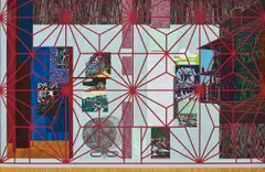 Hurvin Anderson, Margaritas, from Welcome Series, 2014, Woodcut and screenprint in colours, on Saunders Waterford paper, the full sheet