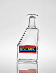 Carafe by Richard Hamilton, 1978, Glass opalex carafe with enamel paint in colours,, sold Jan 2019