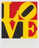 Robert Indiana, Book of Love: one plate, 1996, Screenprint in colours, on A.N.W. Crestwood Museum Edition paper, with full margins, with accompanying poem