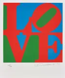 Robert Indiana, Book of Love: one plate, 1996, Screenprint in colours, on A.N.W. Crestwood Museum Edition paper, with full margins, with accompanying poem