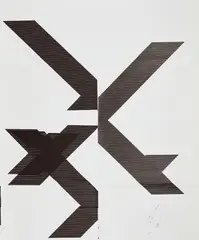 Untitled (X Poster) by Wade Guyton, 2007/2018, Epson UltraChrome inkjet print, on wove paper, the full sheet, folded (as issued), contained in the original cardboard p, sold Jan 2019