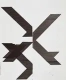 Wade Guyton, Untitled (X Poster), 2007/2018, Epson UltraChrome inkjet print, on wove paper, the full sheet, folded (as issued), contained in the original cardboard portfolio box