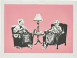 Grannies by Banksy, 2006, Screenprint in colours, on Arches 88 paper, with full margins, sold Jan 2019