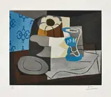 Nature morte à la Charlotte (Still-life with a Charlotte Cake) by Pablo Picasso, circa 1960, Lithograph and pochoir in colours, on Arches paper, with full margins, sold Jan 2019