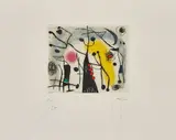 Joan Miró, Les Magdaléniens (The Magdalenians), 1958, Etching and aquatint in colours, on BFK Rives paper, with full margins