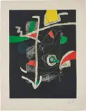 Joan Miró, Untitled, plate VI from Llibre dels sis Sentis (Book of the Six Senses), 1981, Etching and aquatint in colours, on Guarro paper watermarked Sala Gaspar , with full margins