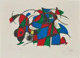 Joan Miró Lithographs II: one plate by Joan Miró, 1975, Lithograph in colours, on Arches paper, with full margins, sold Jan 2019