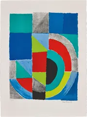 Rectangle rouge (Red Rectangle) by Sonia Delaunay, circa 1970, Lithograph in colours, on Arches paper, with full margins, sold Jan 2019