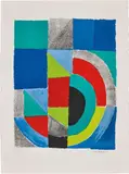 Rectangle rouge (Red Rectangle) by Sonia Delaunay, circa 1970, Lithograph in colours, on Arches paper, with full margins, sold Jan 2019
