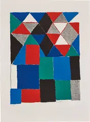 Écossais (Scottish) by Sonia Delaunay, circa 1970, Lithograph in colours, on Arches paper, with full margins, sold Jan 2019