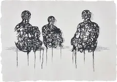 Jaume Plensa, Les Trois Graces (The Three Graces), 2012, Digital print in colours with embossing, on handmade paper, with full margins