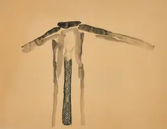 Untitled by Mimmo Paladino, 1981, Watercolour, graphite and charcoal, on thin wove paper, the full sheet, sold Jan 2019