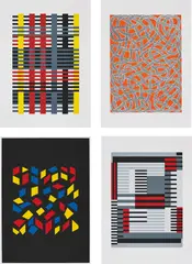 Connections by Anni Albers, 1925/1983, The complete set of nine screenprints in colours, on Cartiere Miliani of Fabriano Umbria Italia and Fabriano Cotton pape, sold Jan 2019