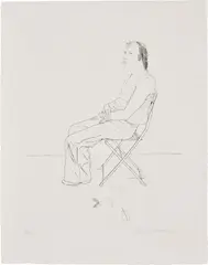 Mo with Five Leaves by David Hockney, 1971, Etching, on J. Green paper, with full margins, sold Jan 2019