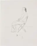 David Hockney, Mo with Five Leaves, 1971, Etching, on J. Green paper, with full margins