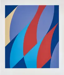 Large Fragment by Bridget Riley, 2006, Screenprint in colours, on wove paper, with full margins, sold Jan 2019