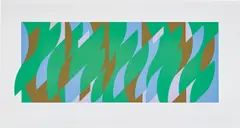Leap by Bridget Riley, 2008, Screenprint in colours, on wove paper, with full margins, sold Jan 2019