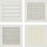 Paintings and Drawings 1974-1990 by Agnes Martin, 1991, The complete set of 10 lithographs in colours, on firm transparency paper, with full margins, with text, the sheets loos, sold Jan 2019