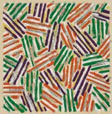 Jasper Johns, Untitled, 1977, Screenprint in colours, on Patapar printing parchment, with full margins, the sheet folded (as issued), wrapped around the catalogue