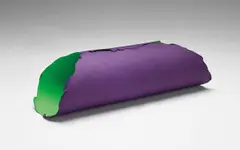 Guggenheim Tondo by Dan Flavin, 1992, Double-sided mezzotint in purple and green (one on each side), on handmade paper, the full sheet rolled and fastened wit, sold Jan 2019