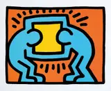 Keith Haring, Pop Shop VI: one plate, 1989, Screenprint in colours, on wove paper, with full margins