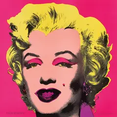 Marilyn (Announcement) by Andy Warhol, 1981, Screenprint in colours, on wove paper, the full sheet, with text printed on the reverse, sold Jan 2019