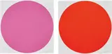 Quisqualic Acid; and Mepartricin, from 40 Woodcut Spots by Damien Hirst, 2011, Two woodcuts in colours, on Somerset Textured paper, the full sheets, sold Jan 2019