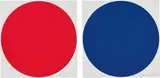Amniotic Fluid; and Equilin, from 40 Woodcut Spots by Damien Hirst, 2011, Two woodcuts in colours, on Somerset Textured paper, the full sheets, sold Jan 2019