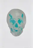 The Dead (Silver Gloss/Topaz Skull) by Damien Hirst, 2009, Foil block print in colours, on Arches 88 paper, with full margins, sold Jan 2019