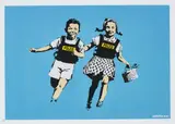Police Kids (Jack and Jill) by Banksy, 2005, Screenprint in colours, on wove paper, with full margins, sold Jan 2019