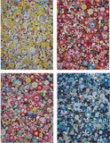MG: 1960 → 2012; Skulls & Flowers Red; Dazzling Circus: Embrace Peace and Darkness Within Thy Heart; and Blue Flower & Skulls by Takashi Murakami, 2012-13; and 2018, Four offset lithographs in colours, on smooth wove paper, the full sheets, sold Jan 2019