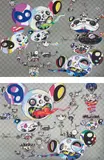 Another Dimension Brushing Against Your Hand; and Hands Clasped by Takashi Murakami, 2015, Two offset lithographs in colours, on smooth wove paper, the full sheets, sold Jan 2019