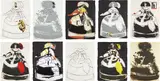 Manolo Valdés, Las Meninas, 2000, The complete set of ten etchings in colours, on Eskulan handmade paper, the full sheets, with accompanying book containing illustrations by the artist and the essay Dancing Notes on Las Meninas by Josep Palau I Sabre, the sheets loose (as issued) contained in the original printed and embossed paper-covered portfolio and original printed Plexiglas folder