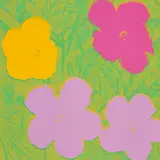 Flowers by Andy Warhol, 1970, Screenprint in colours, on wove paper, the full sheet, sold Sep 2019