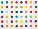 Fluoroiodobenzene, from 12 Woodcut Spots by Damien Hirst, 2010, Woodcut in colours, on wove paper, with full margins, sold Sep 2019