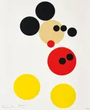 Mickey by Damien Hirst, 2014, Screenprint in colours with glaze, on wove paper, with full margins, sold Sep 2019